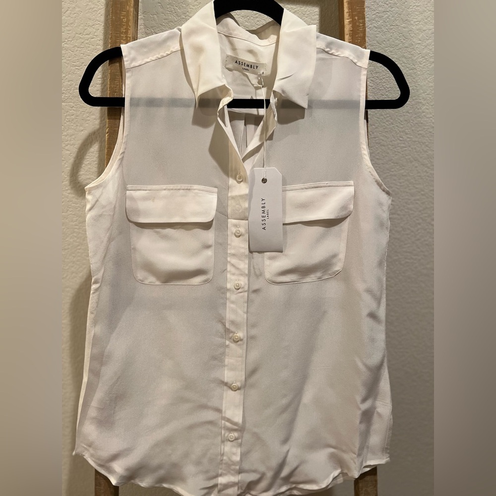 Assembly Label White Casual Button Down Shirt